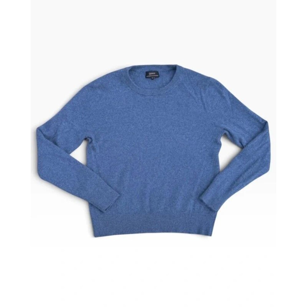 Quiet Luxury Old Money 100% Cashmere Crewneck Sweater Quince Minimalist - M